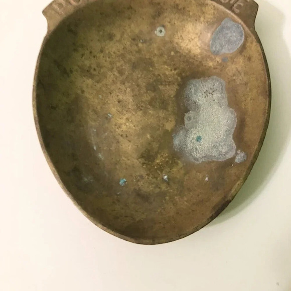 Vintage Brass Pocket Change Dish Trinket Jewelry Key Holder Coin Bowl - Picture 5 of 14